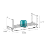 Conteneur flat rack 20 pied